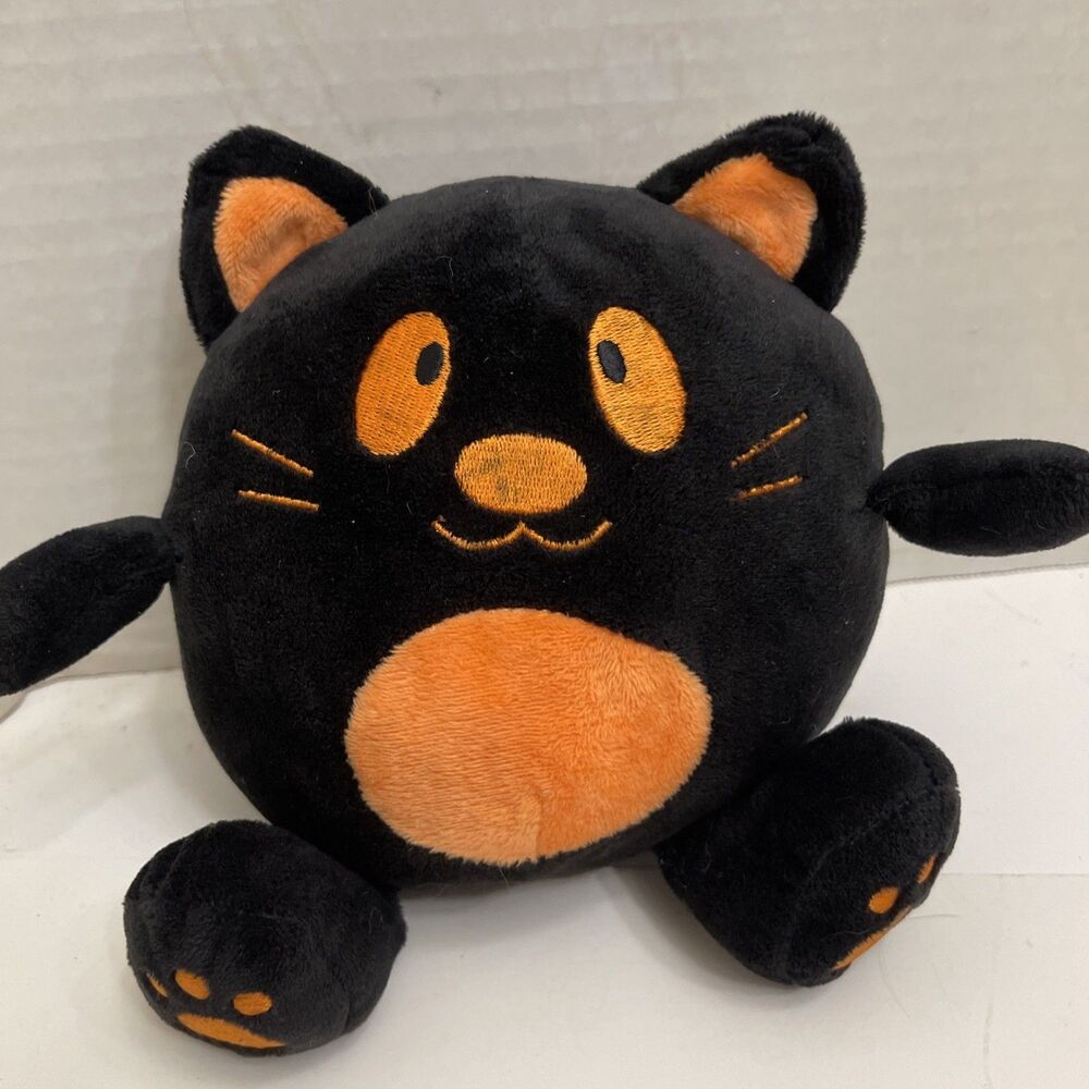 American Greeting Black Cat Halloween Plush Stuffed Animal 7”